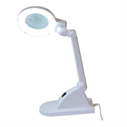 LED Stalinė lempa su lupa LED/6W/230V balta