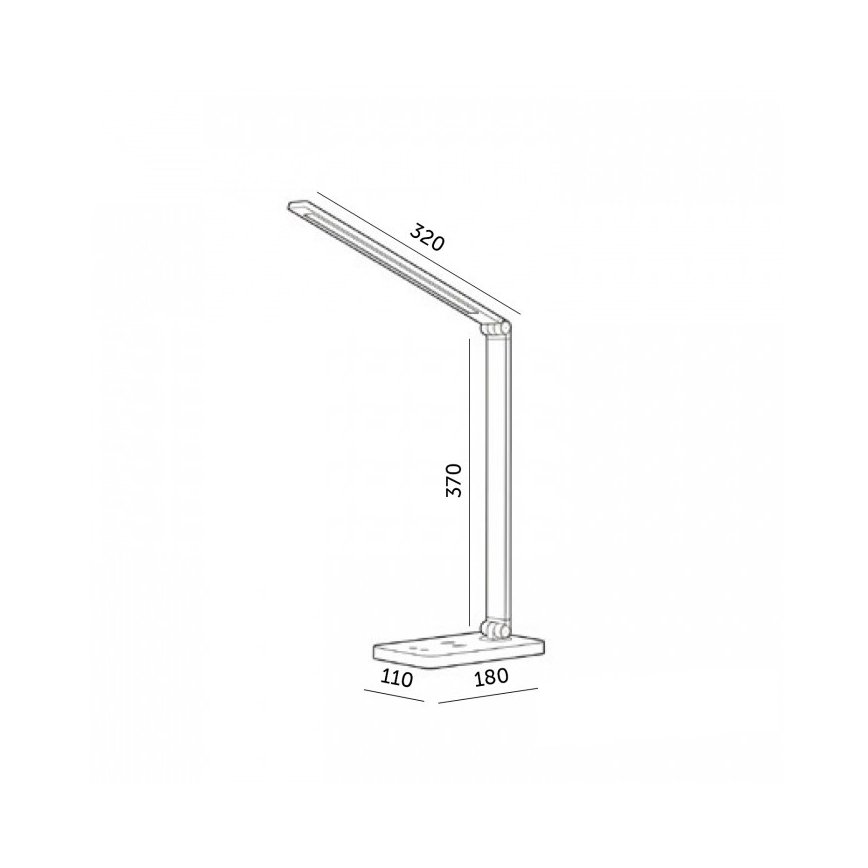 LED stalinis šviestuvas su reguliuojamu ryškumu ir belaidžiu QI įkrovimu NOBLITE Q LED/7W/230V 3000/4000/6500K juodas