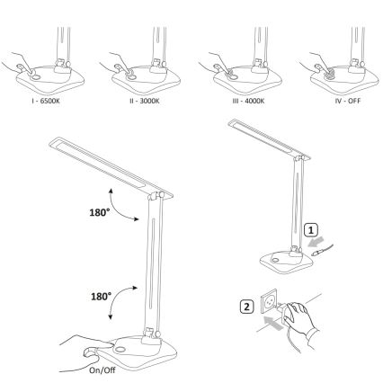 LED Stalinė lempa TOLEDO LED/8W/230V