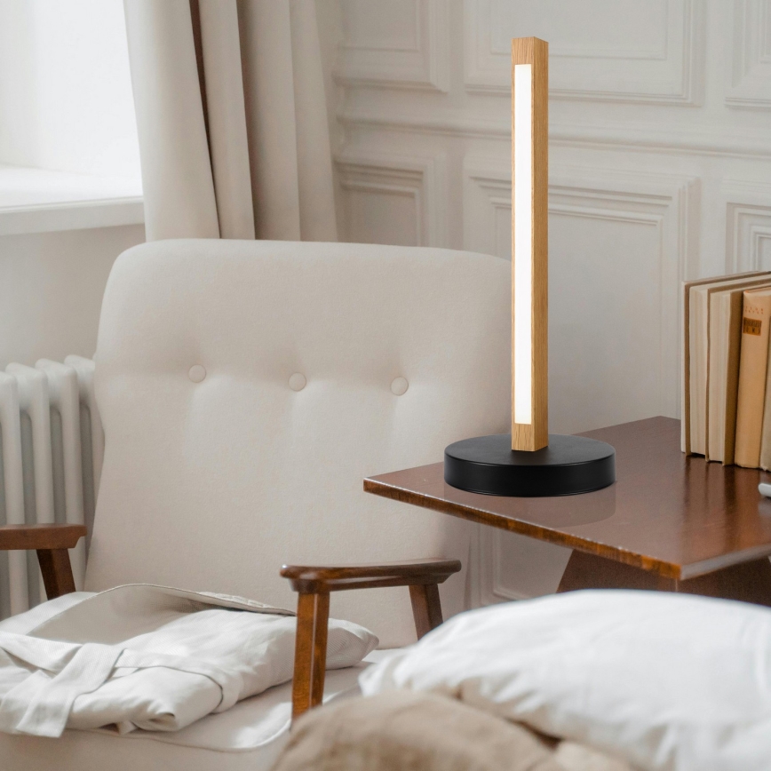 LED stalinė lempa VERDE LED/10W/230V 3000K ąžuolas/juoda