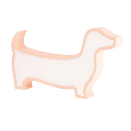 LED stalinė lemputė vaikams DOG LED/12W/230V rožinė