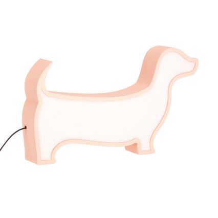LED stalinė lemputė vaikams DOG LED/12W/230V rožinė