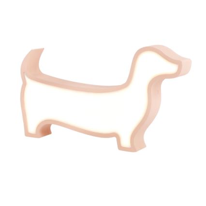 LED stalinė lemputė vaikams DOG LED/12W/230V rožinė