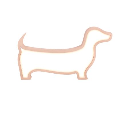 LED stalinė lemputė vaikams DOG LED/12W/230V rožinė