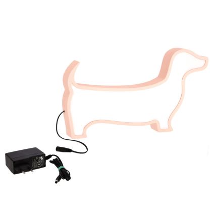 LED stalinė lemputė vaikams DOG LED/12W/230V rožinė