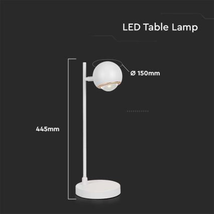 LED stalinis šviestuvas LED/5W/230V 3000K balta