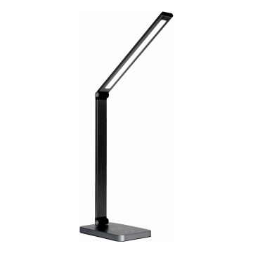 LED Stalinis šviestuvas su belaidžiu pakrovėju LED/10W/230V 3000/4000/4500/5000/6000K juoda