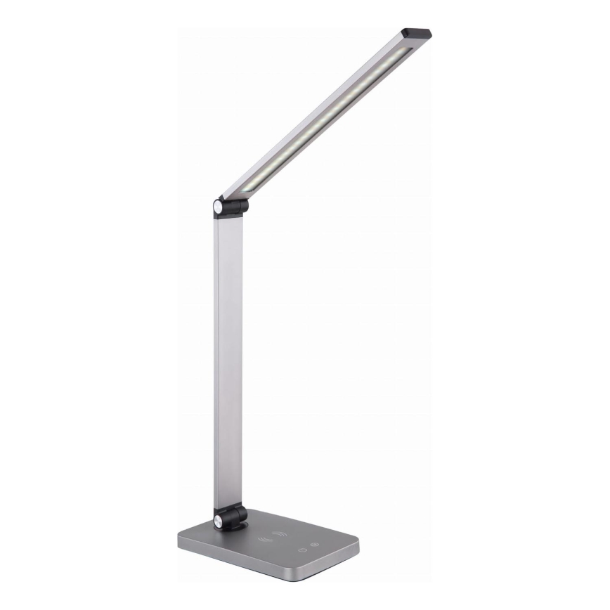 LED Stalinis šviestuvas su belaidžiu pakrovėju LED/10W/230V 3000/4000/4500/5000/6000K matinis chromas