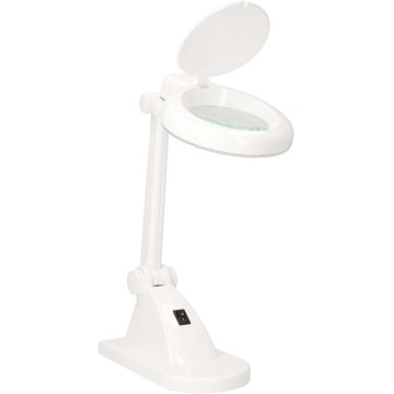 LED stalinis šviestuvas su didinamąja lupa LED/6W/230V balta