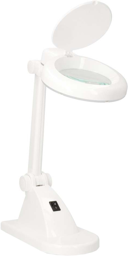 LED stalinis šviestuvas su didinamąja lupa LED/6W/230V balta