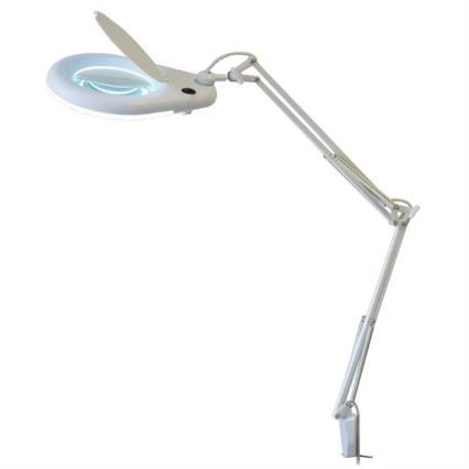LED stalo šviestuvas su lupa LED/9W/230V balta/blizgus chromas