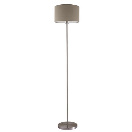 LED stovinti grindinė lempa TUNJA 1xE27/20W/230V, skersmuo 30 cm, matinis chromas/taupe