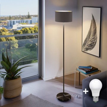 LED stovinti lempa TUNJA 1xE27/20W/230V, skersmuo 30 cm, juoda/ruda