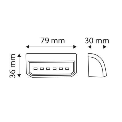 LED šviesos atšvaitas LICE LED/0,2W/12-24V IP67