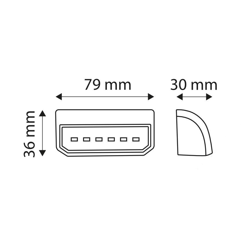 LED šviesos atšvaitas LICE LED/0,2W/12-24V IP67