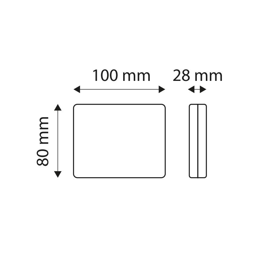 LED šviesos atšvaitas SINGLE LED/1W/12V IP67 sidabras