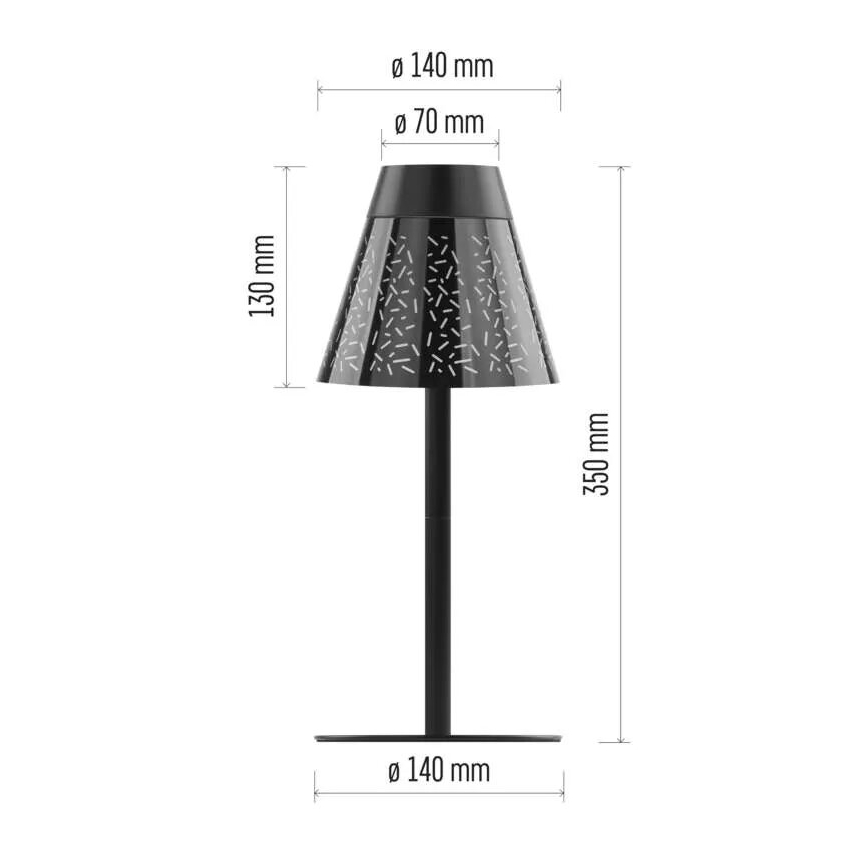 LED šviesos reguliavimas įkraunamas lauko Stalinis šviestuvas LED/4,2W/5V 2200mAh IP44