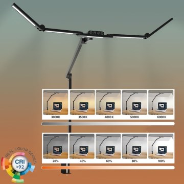 LED šviesos reguliavimas jutiklinė lankstus Stalinis šviestuvas POINTIQ LED/24W/230V 3000-6500K CRI 92 juoda