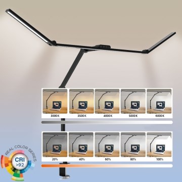 LED šviesos reguliavimas jutiklinė lankstus Stalinis šviestuvas POINTIQ LED/36W/230V 3000-6500K CRI 92 juoda