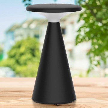 LED šviesos reguliavimas jutiklinė lauko Stalinis šviestuvas PAROS LED/1,8W/5V USB 1800 mAh IP44 juoda