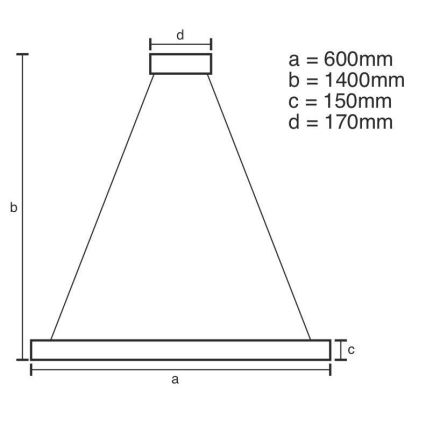 LED šviesos reguliavimas krištolas Sietynas ant stygos LED/40W/230V 3000-6500K + nuotolinio valdymo pultas