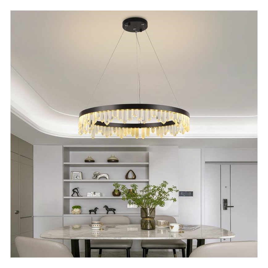 LED šviesos reguliavimas krištolas Sietynas ant stygos LED/40W/230V 3000-6500K + nuotolinio valdymo pultas