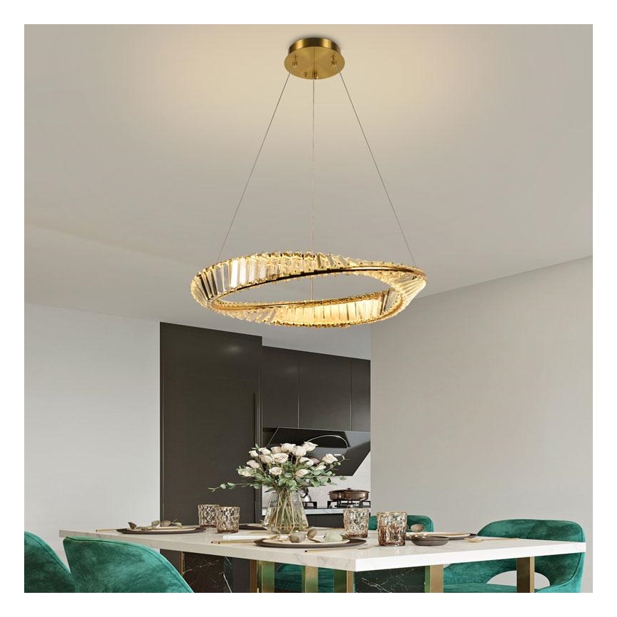 LED šviesos reguliavimas krištolas Sietynas ant stygos LED/40W/230V 3000-6500K + nuotolinio valdymo pultas