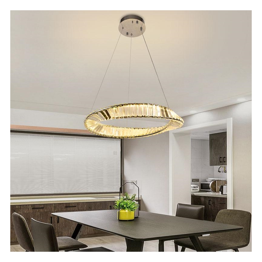 LED šviesos reguliavimas krištolas Sietynas ant stygos LED/40W/230V 3000-6500K + nuotolinio valdymo pultas