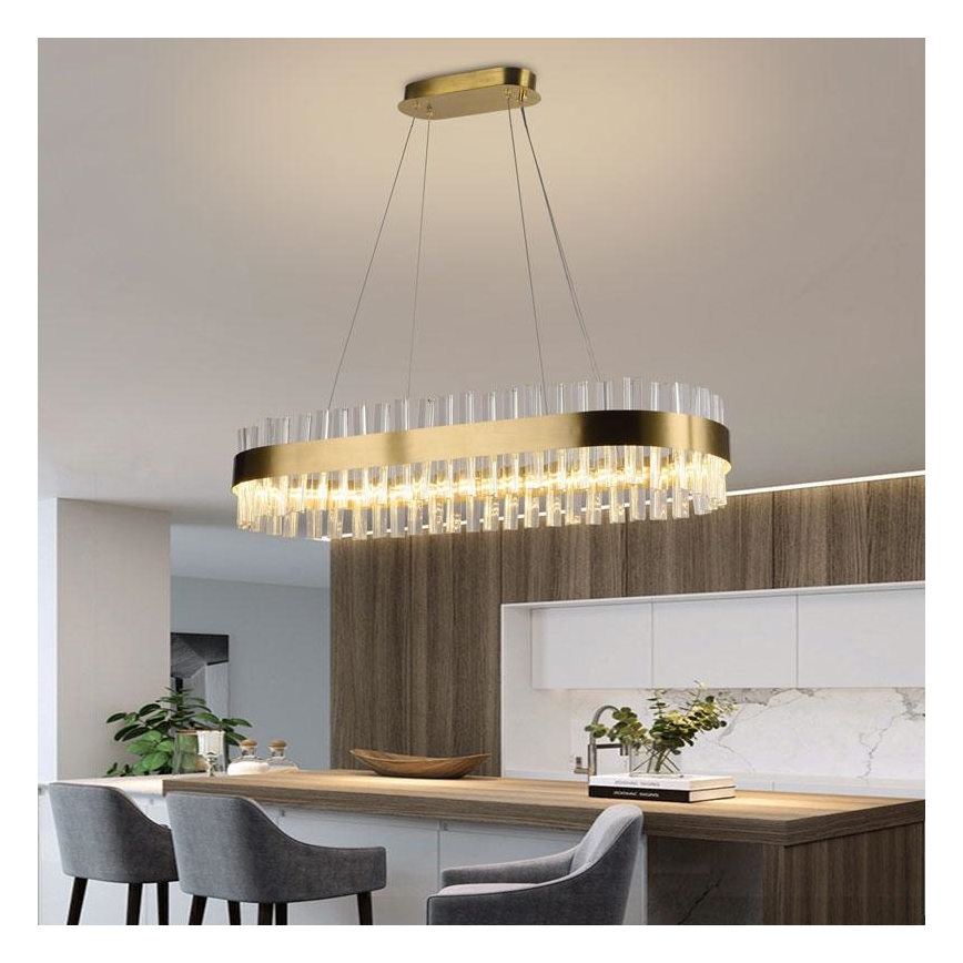 LED šviesos reguliavimas krištolas Sietynas ant stygos LED/45W/230V 3000-6500K + nuotolinio valdymo pultas