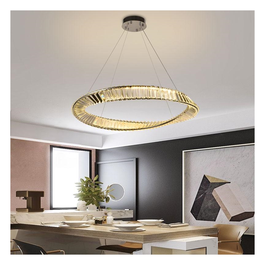 LED šviesos reguliavimas krištolas Sietynas ant stygos LED/50W/230V 3000-6500K + nuotolinio valdymo pultas