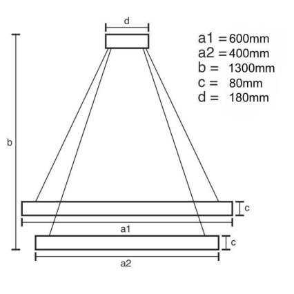 LED šviesos reguliavimas krištolas Sietynas ant stygos LED/70W/230V 3000-6500K + nuotolinio valdymo pultas