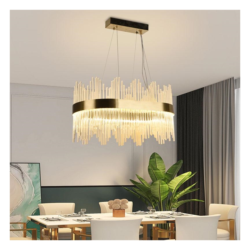 LED šviesos reguliavimas krištolas Sietynas ant stygos LED/70W/230V 3000-6500K + nuotolinio valdymo pultas