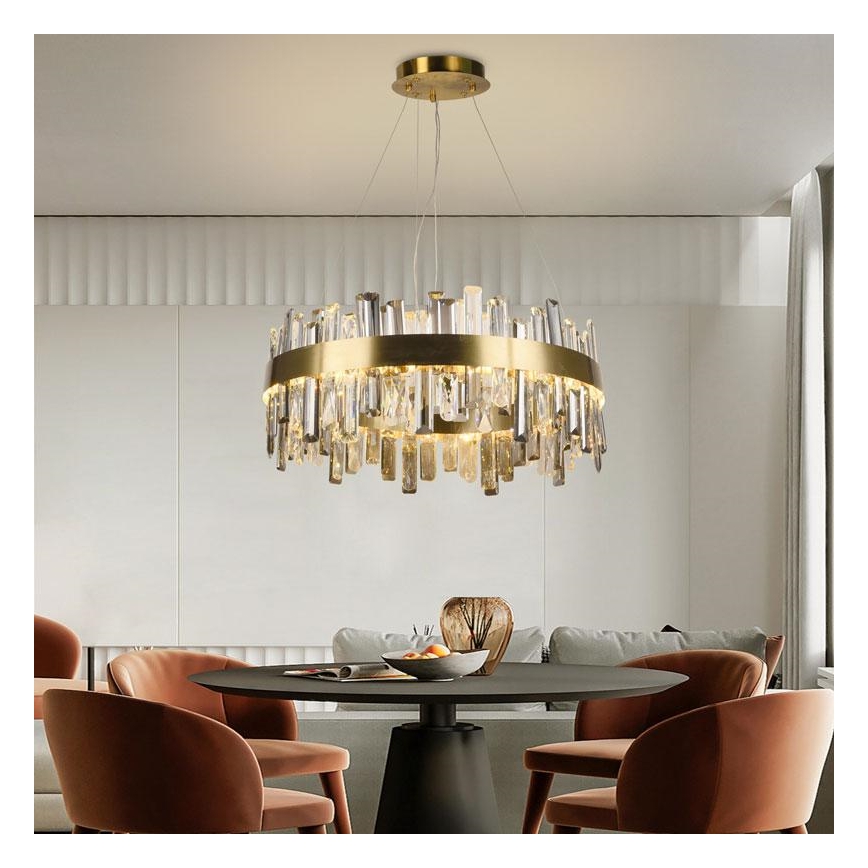 LED šviesos reguliavimas krištolas Sietynas ant stygos LED/80W/230V 3000-6500K + nuotolinio valdymo pultas
