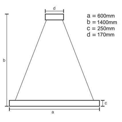 LED šviesos reguliavimas krištolas Sietynas ant stygos LED/80W/230V 3000-6500K + nuotolinio valdymo pultas