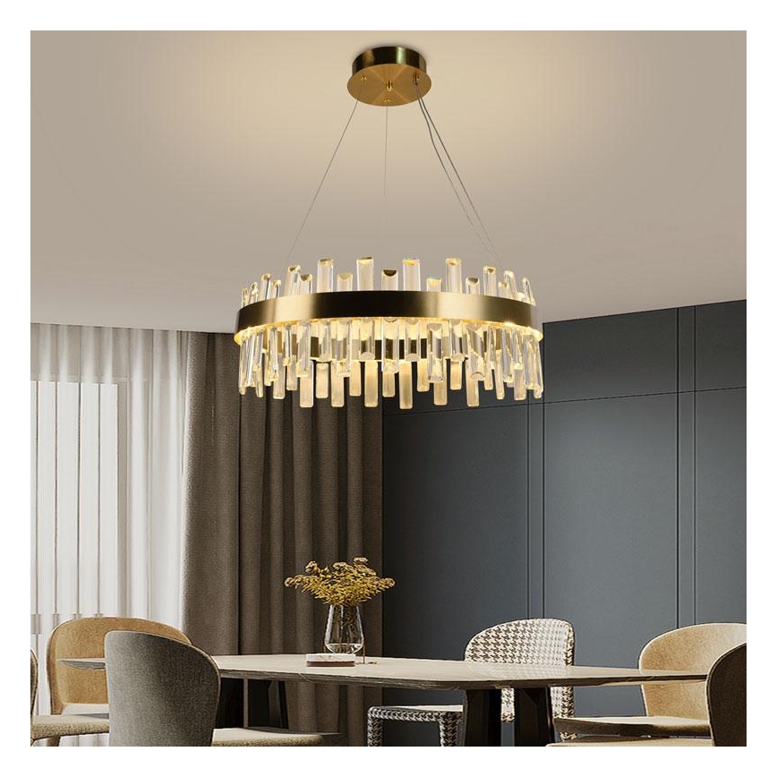 LED šviesos reguliavimas krištolas Sietynas ant stygos LED/80W/230V 3000-6500K + nuotolinio valdymo pultas