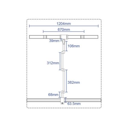 LED šviesos reguliavimas jutiklinė lankstus Stalinis šviestuvas POINTIQ LED/36W/230V 3000-6500K CRI 92 juoda