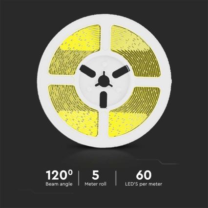 LED šviesos reguliavimas saulės juostelė LED/1,2W/3,7V 4000K IP67 5m + nuotolinio valdymo pultas