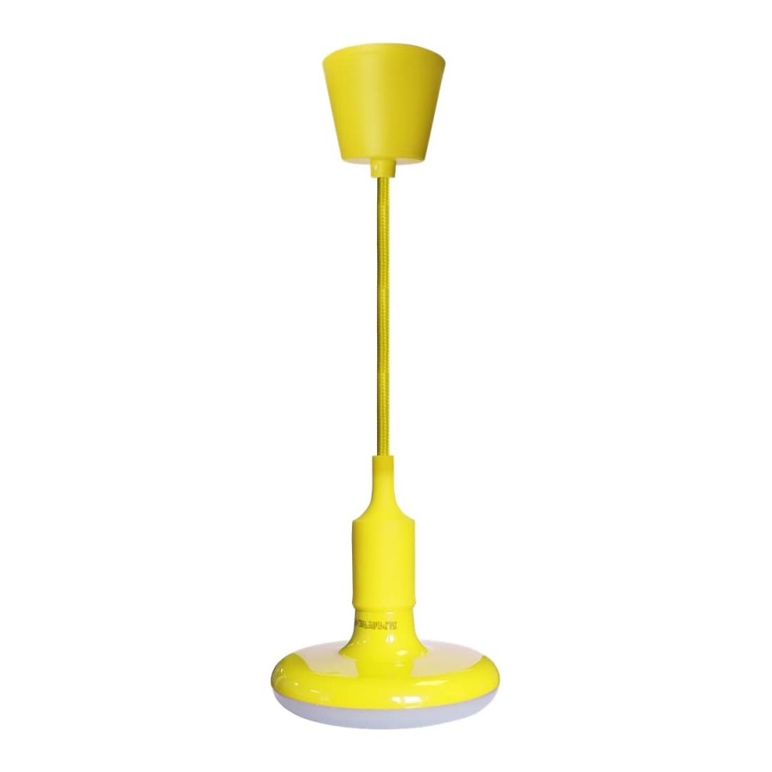 LED šviestuvas ant laido 1xE27/15W/230V 6000K geltona