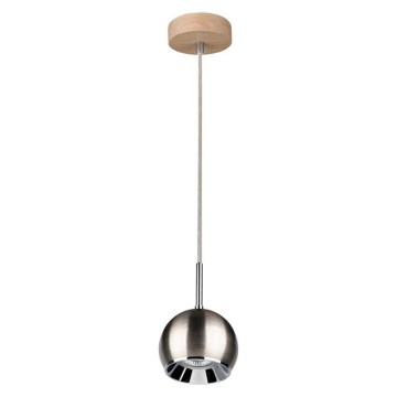 LED šviestuvas ant laido BALL WOOD 1xGU10/5W/230V matinė ąžuolo spalva