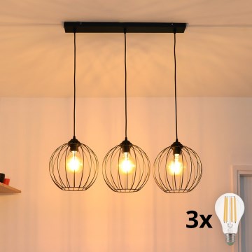 LED šviestuvas ant laido MERCURE 3xE27/15W/230V