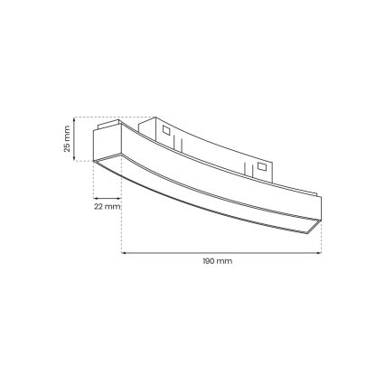 LED Šviestuvas bėgių sistemai MAGNETIC TRACK LED/10W/48V 3000K juodas