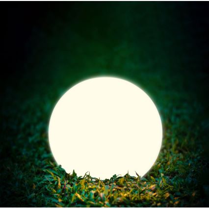 LED šviestuvas, įkraunamas saulės energija BALL LED/3,7V 2000 mAh diametras 50 cm IP65 balta