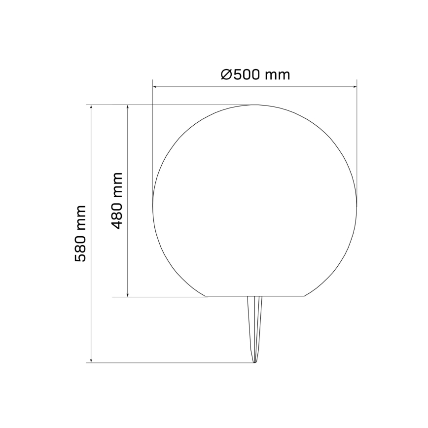 LED šviestuvas, įkraunamas saulės energija BALL LED/3,7V 2000 mAh diametras 50 cm IP65 balta