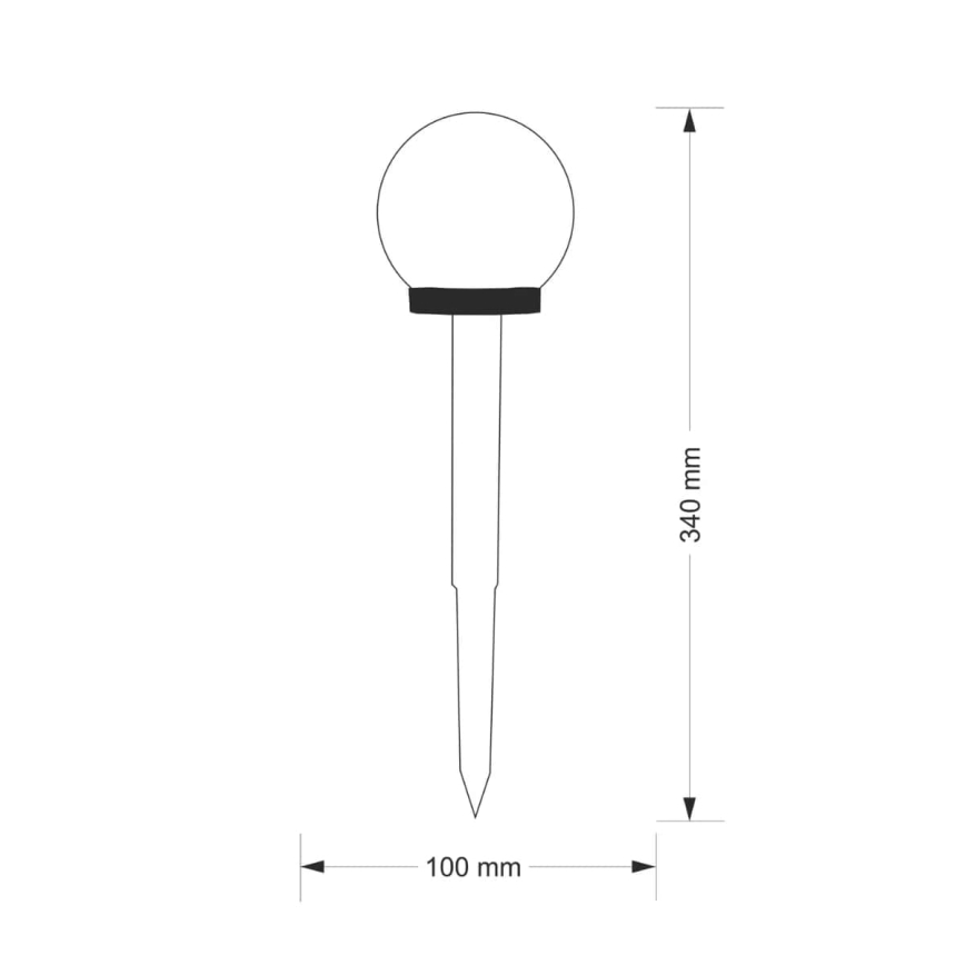 LED šviestuvas, įkraunamas saulės energija KULA LED/1,2V 40 mAh P44