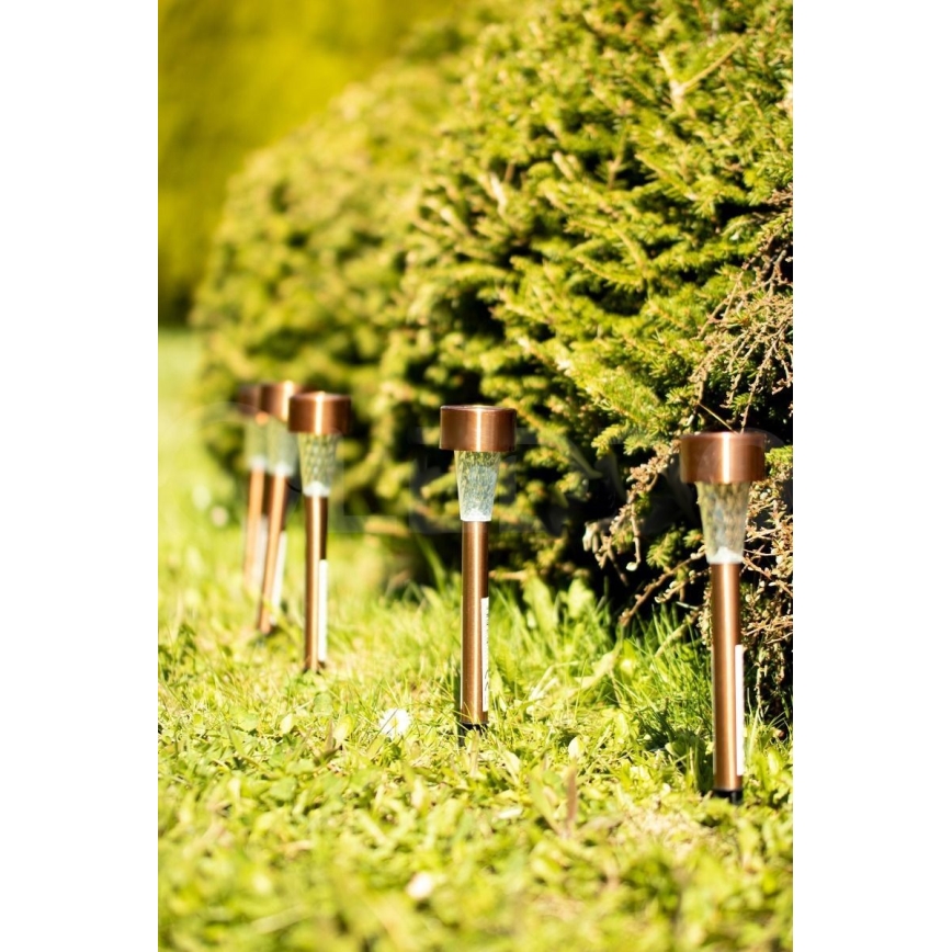 LED šviestuvas, įkraunamas saulės energija LED/2V 40 mAh IP44 varis