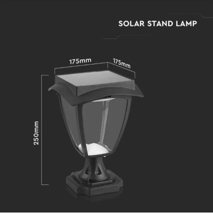 LED šviestuvas, įkraunamas saulės energija LED/2W/3,7V 3000/6000K IP65