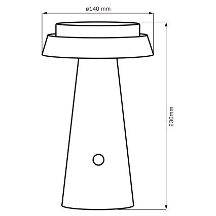LED šviesos reguliavimas jutiklinė saulės lempa MARAKESZ LED/3,7V USB 3600 mAh 1800/2700/3000K IP54 pilka