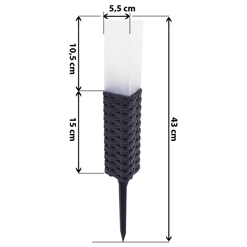 LED šviestuvas, įkraunamas saulės energija RABBIA LED/1,2V 300 mAh IP44
