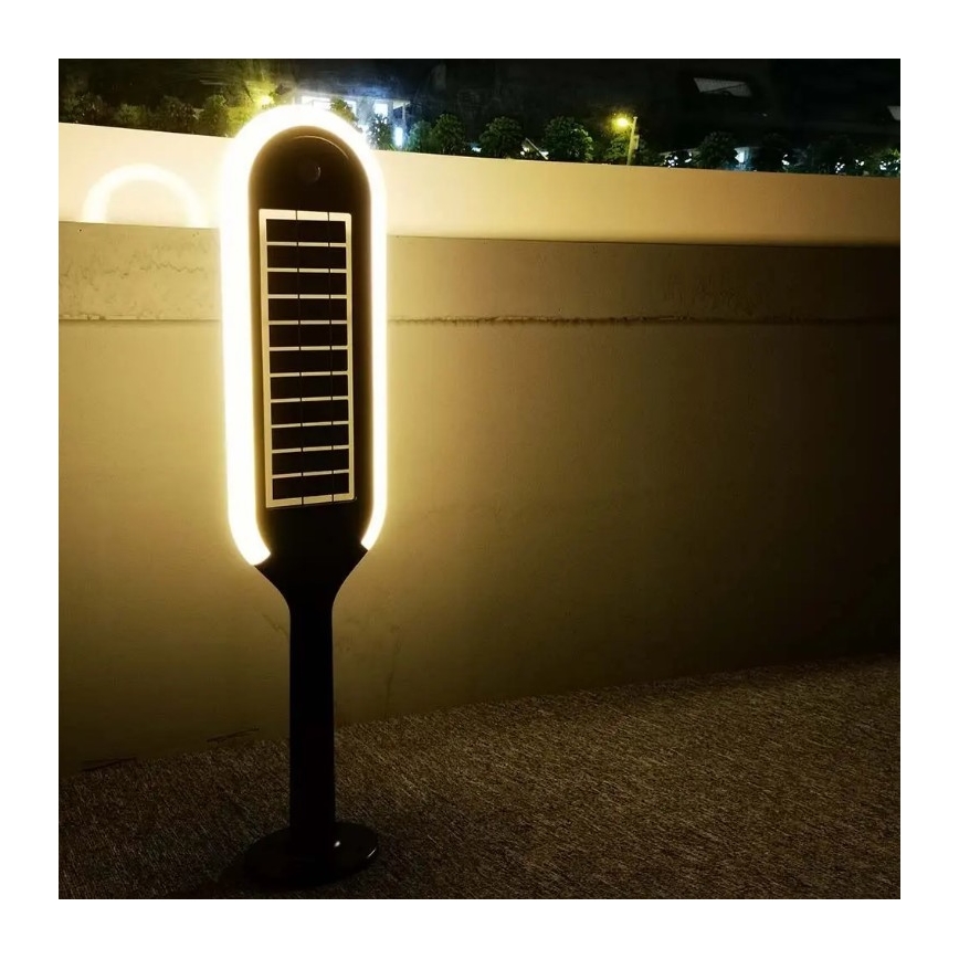 LED šviestuvas, įkraunamas saulės energija su jutikliu BOLLARD LED/5W/5,5V 70 cm 4000K IP65 2000 mAh