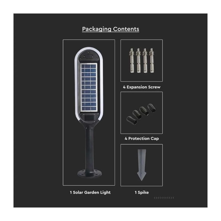 LED šviestuvas, įkraunamas saulės energija su jutikliu BOLLARD LED/5W/5,5V 70 cm 4000K IP65 2000 mAh